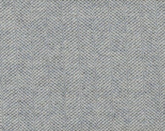 100% Pure Wool Yorkshire Tweed Fabric Grey Broken Herringbone