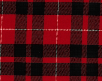 Stuart of Bute Modern Tartan Fabric 100% Pure Wool Made in Scotland 10oz Lightweight Cloth
