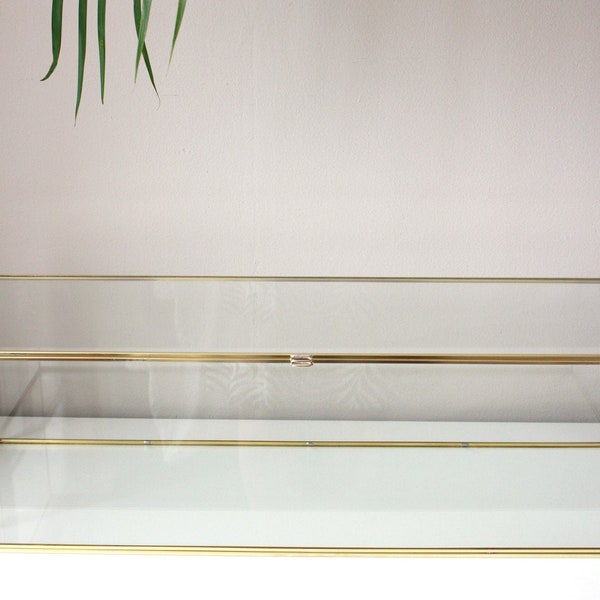 Extra-large sizes custom order glass display case (from 40 cm / 16 inch), brass box, jewelry display, countertop display, wedding box