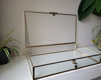 Vitrina de lujo con cristal de seguridad para joyería y expositores (60 x 38 x 10 cm / 60 x 34 x 10 cm)