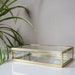 Glass shadow case, brass box, jewelry display, keepsake box, wedding box 