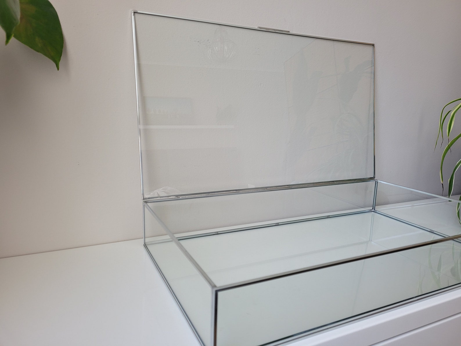 Silver Large Glass Display Box from 40 Cm / 16 Inch Custom Etsy