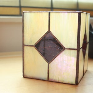 Wind light Retro/ Stained Glass candle holder / Tiffany tea light / Wedding gift image 6