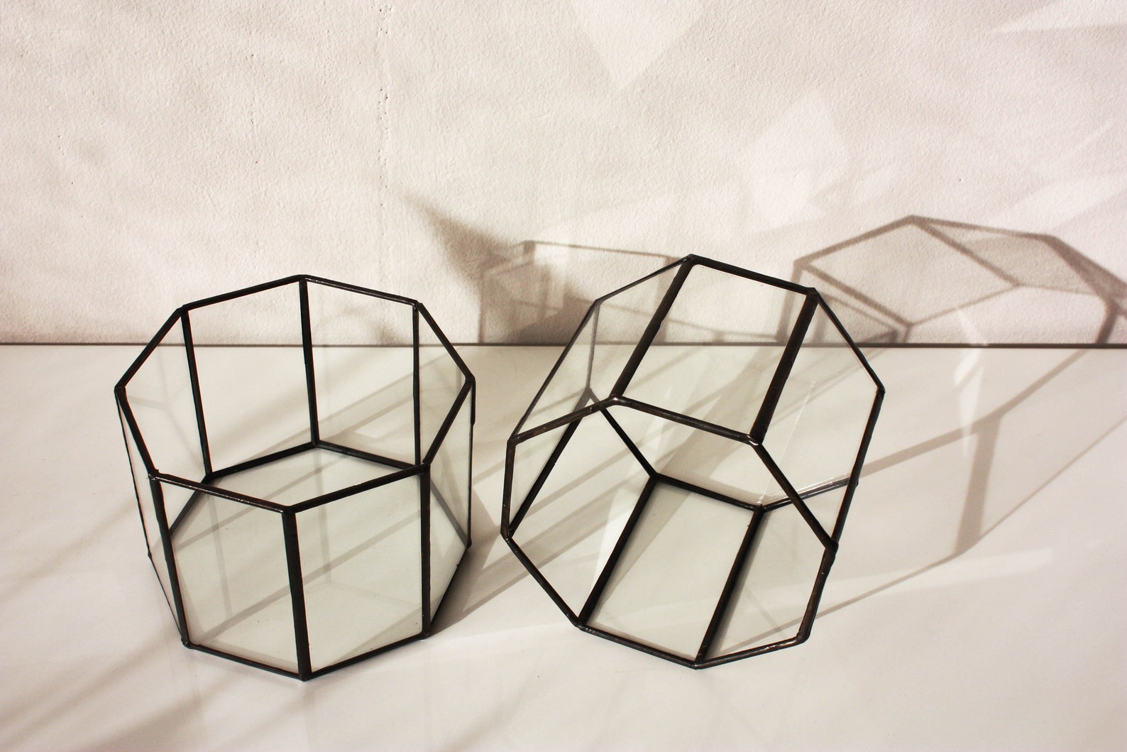 Octagonal Holder Geometric Plant Pot / Octagon / Glass Plant Holder / Hanging Plant ...