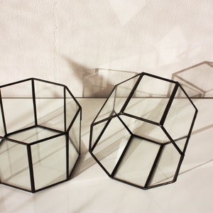 Geometric plant pot / octagon / glass plant holder / hanging plant holder image 2