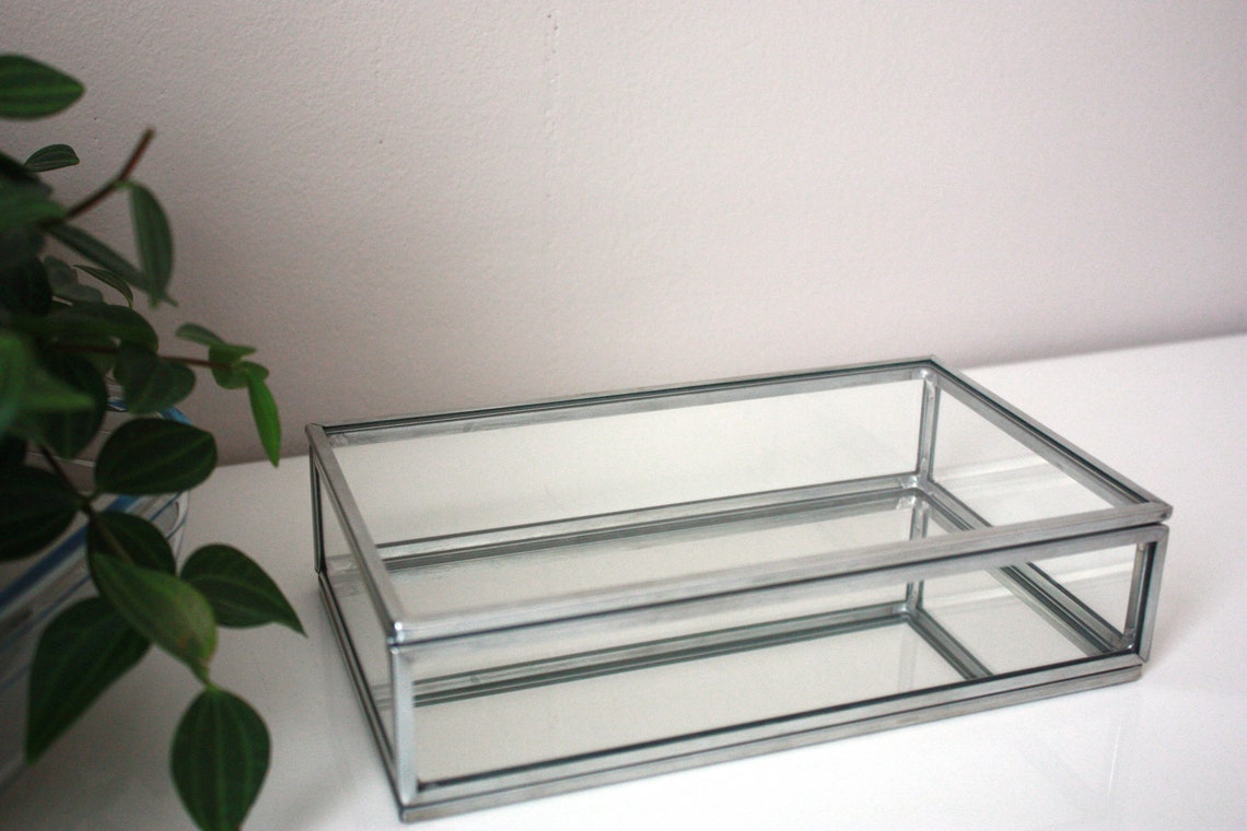 Silver Display Case 40 X 20 Cm 16 X 8 Brass Box Etsy