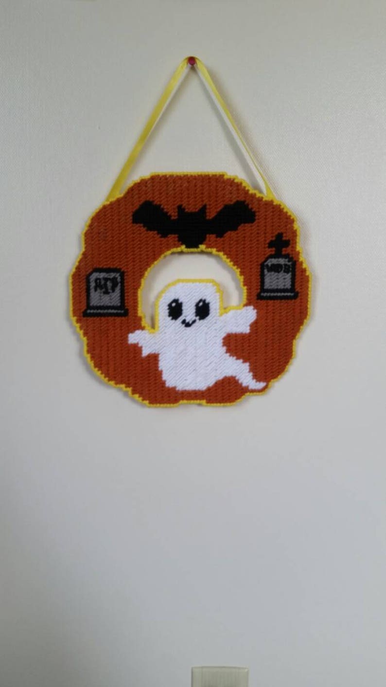 lightweight wreath Halloween decor Halloween wreath Ghost graveyard indoor wreath
