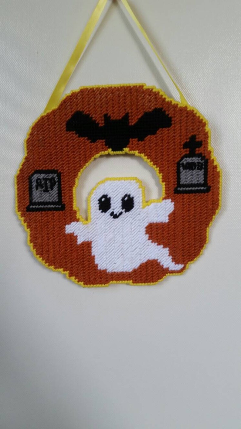 lightweight wreath Halloween decor Halloween wreath Ghost graveyard indoor wreath