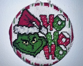 Handmade Custom Needlepoint Christmas Ornament