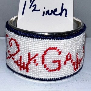 Custom Handmade Needlepoint Cuff Bracelet