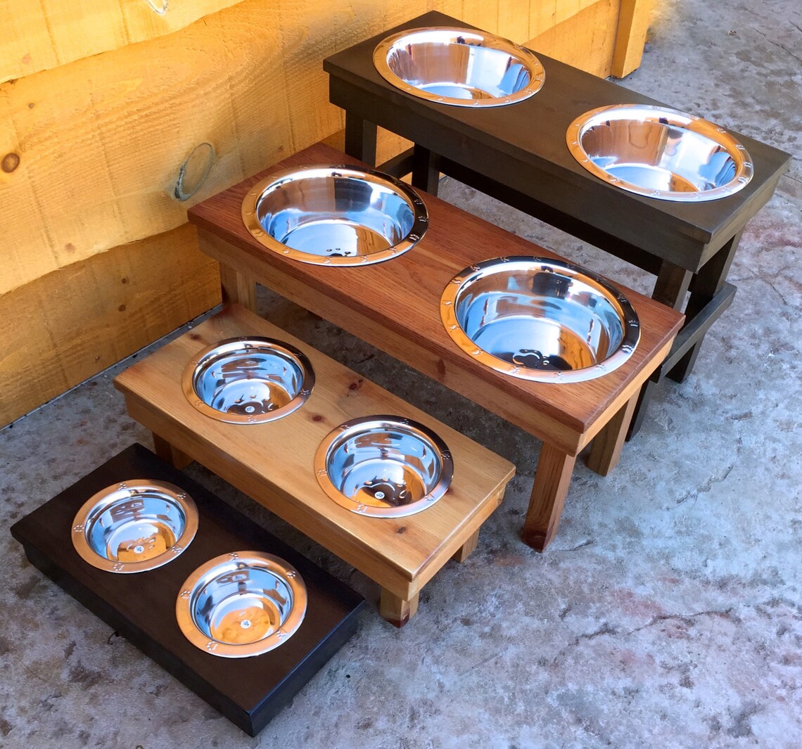 7 Natural Small Elevated Pet Feeder THE ONLY 100 Etsy