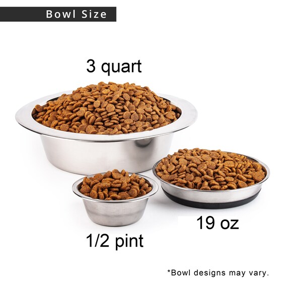Large Dog Bowls 57.5oz/7.2cups/1700ml Elevated Single Bowl 