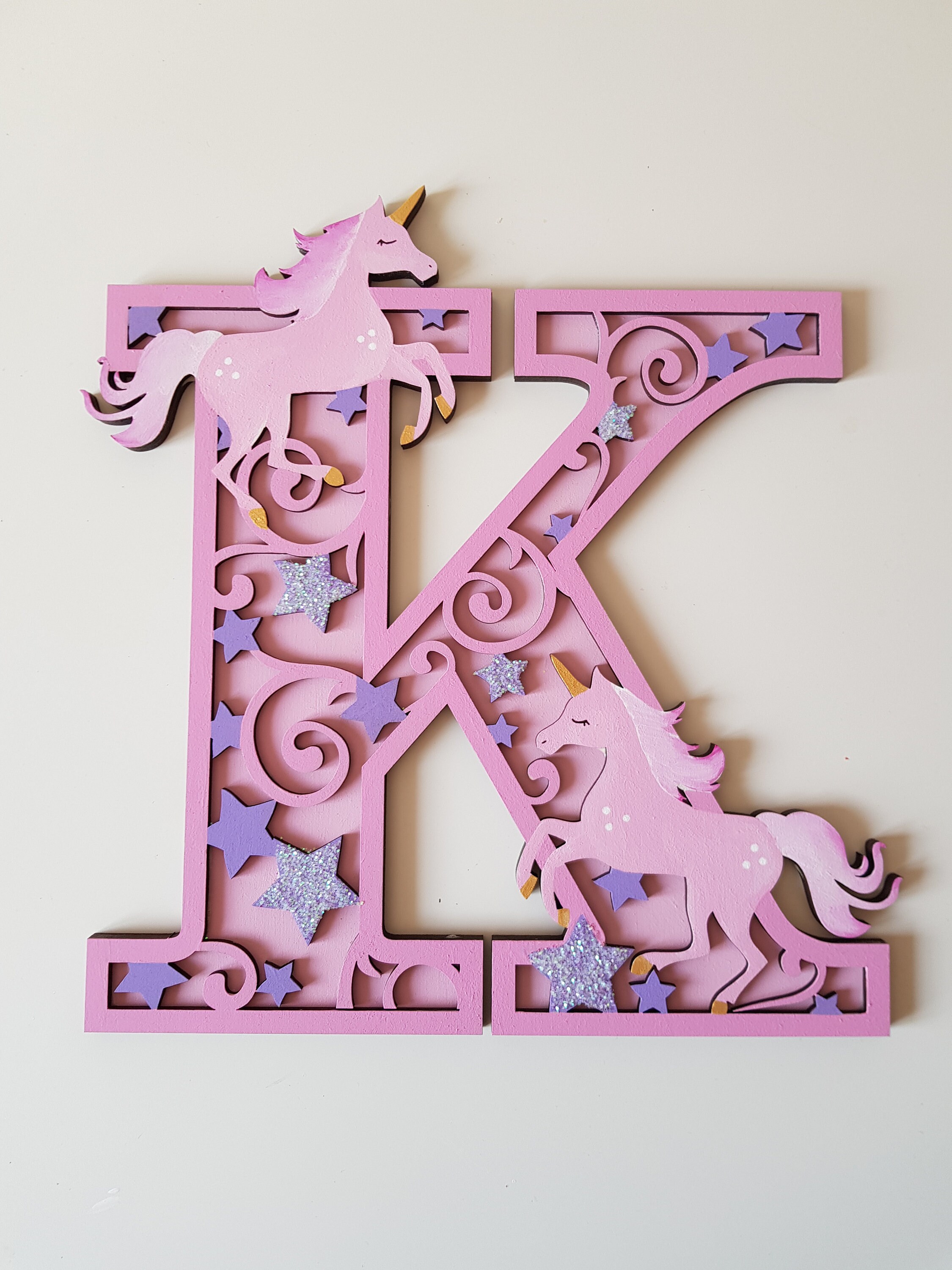personalised unicorn letter etsy
