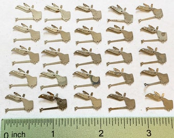 25 Watch Parts Plates gears steampunk unique Vintage Altered Art Watchmakers Lot Flat Silver