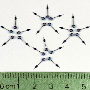 20 Blue Spade Watch Hands 10mm Steampunk Repair Art Watchmakers Lot Parts
