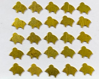 25 Gold Watch Parts Flat Steampunk Altered Art Findings Repair Lot Watchmaker Vtg