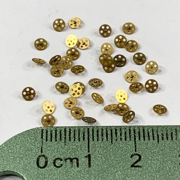 25 Gold Uhr Zahnräder Teeny Tiny verändert Kunst Teile Räder Steampunk Uhrmacher viel