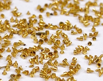 100 Teeny TINY Gold Watch Screws For Parts Watchmaker Repair Job Lot NOS Spares