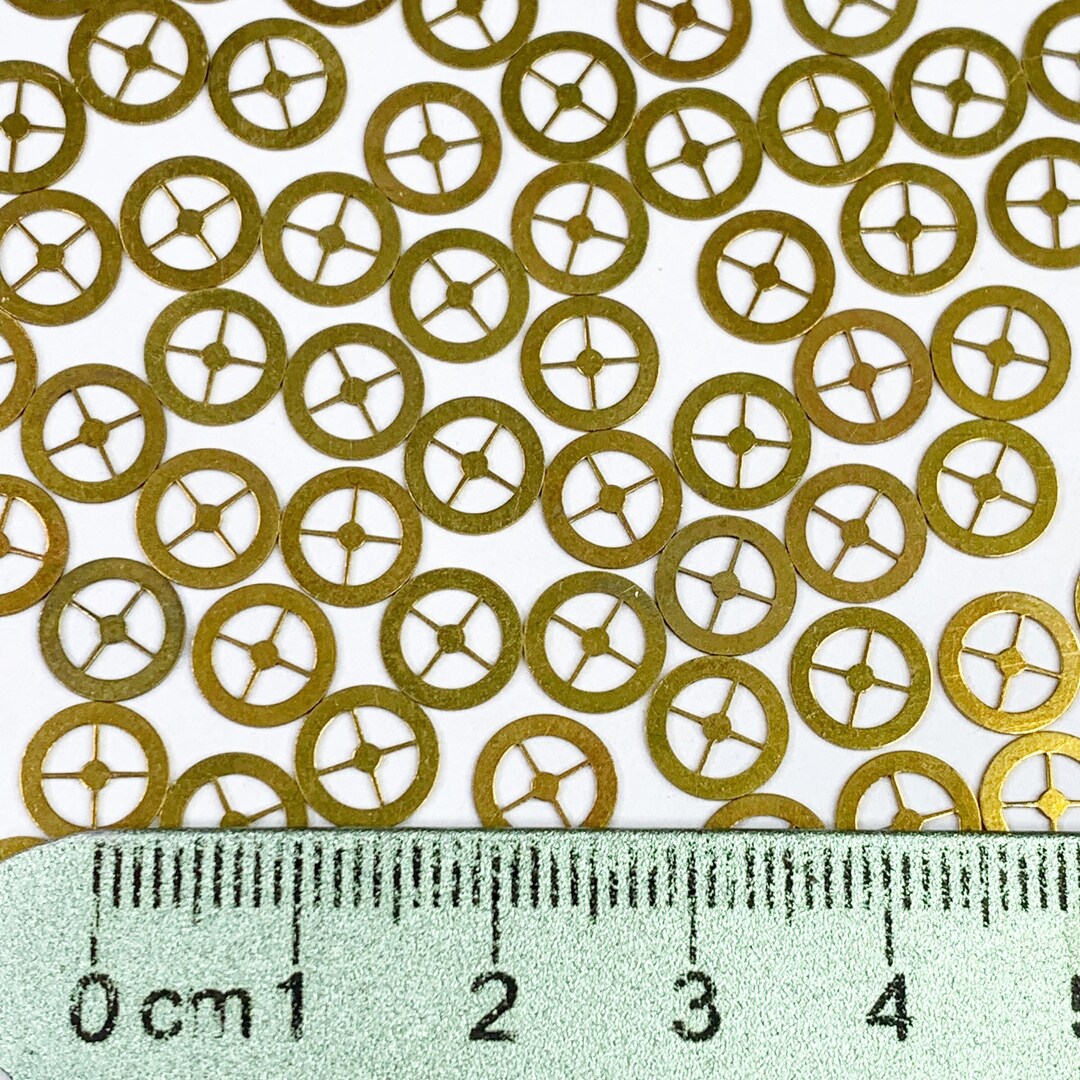 50 Flat Gold Watch Parts 7.5mm Steampunk Altered Art Lot Etsy