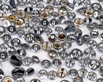 100 Watch Crowns Silver Parts Art Steampunk Watchmakers Repair Job Lot Repair