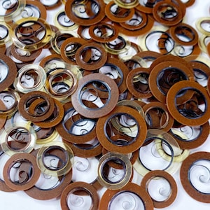 100 Mainsprings Watch Parts Steampunk Watchmakers Lot Wrist Springs Gears Blue