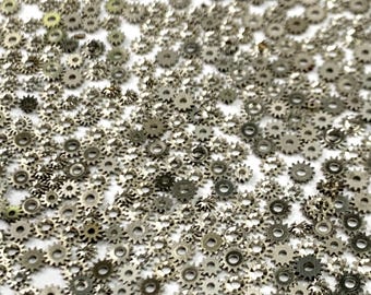 100 Wickelritzel Zahnräder Silber Steampunk Teil Rad Uhrmacher Lot Klein