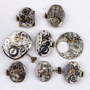 8 Elgin Watch Movements 619 702 662 716 650 Repair Dial Watchmaker Lot FOR PARTS