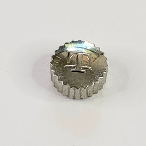 Tissot Watch Crown 6.45mm X 3.63mm Watchmaker Repair Parts Silver Toned B