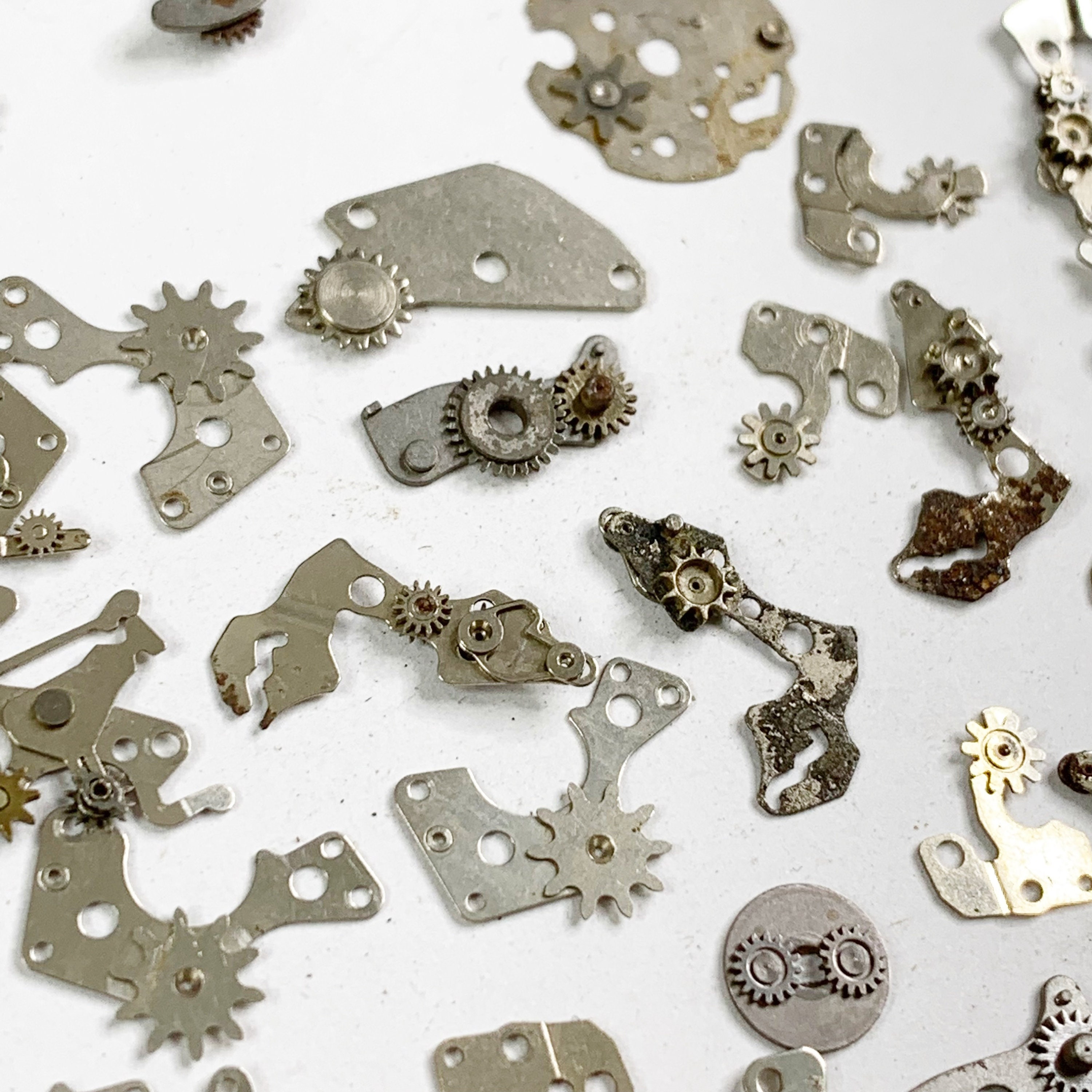 4 Große Uhr Halbmond Platten Teile Steampunk Bewegungen Viel Reparatur Veränderte Kunst - Schweiz