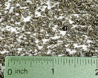 100 American Wrist Watch Screws Elgin Hamilton Illinois Waltham Spare Parts Lot