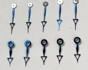 10 Blue Steel Arrow Watch Hands Minute Hour Fancy Repair Watchmaker Part Pyramid