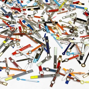 50 Colorful Painted Watch Hands Watchmaker Lot Repair Parts Minute Hour Fancy