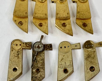 8 Balance Cocks Bridge Pocket Watch Part Steampunk Watchmaker Lot Gold Vintage Antique