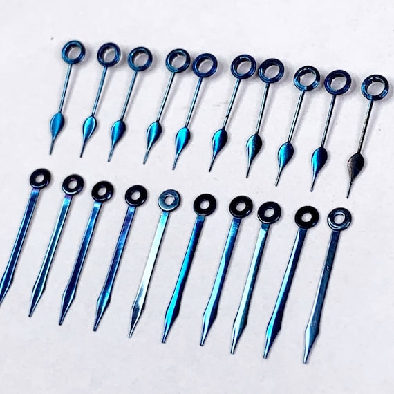 20 Blue Steel Watch Hands 10 12mm Spade Steampunk Art Watchmaker Repair Lot Part Etsy Canada