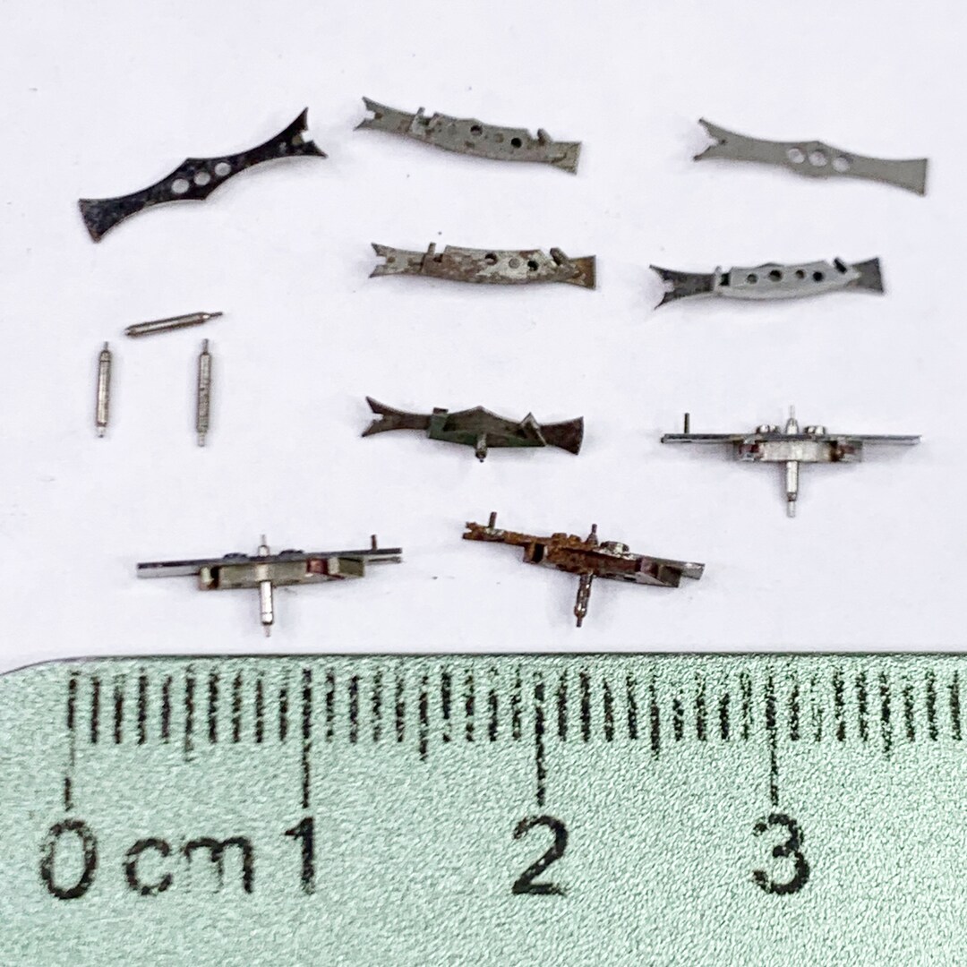 Antique Vtg Pocket Watch Pallet Fork Lot Arbor Jewel Parts Etsy