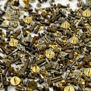 100 Watch Screws Pocket Wrist Silver Blue Gold Parts Watchmaker Repair Job Lot
