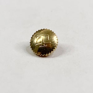 Tissot Watch Crown 4.5mm Signed Makers Mark .85 Stem Watchmaker Repair Part Gold image 1