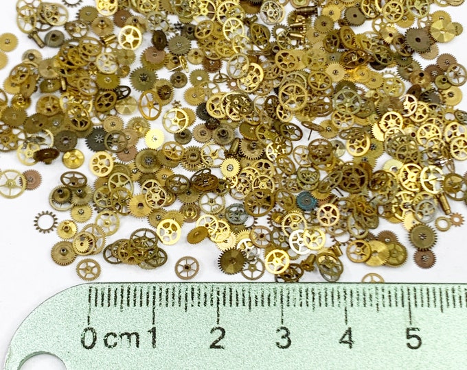 25 Hour Wheels 5.5mm Gold Watch Parts Steampunk Gears Art Repair
