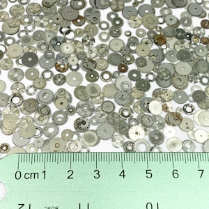 50 Small Ratchet Wheels Steampunk Art Gears Repair Watch Parts Watchmakers Lot