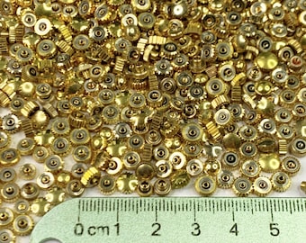 Lot De 100 Couronnes De Remontoir Pour Montres - Assortiment De Tailles, Neuf Avec étiquettes