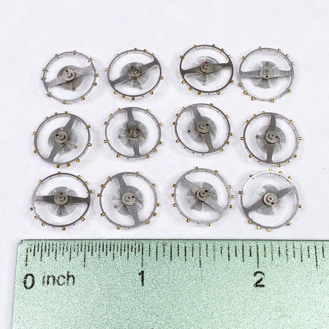 12 Pocket Watch Balance Wheel Gear Roller Table Jewel Etsy