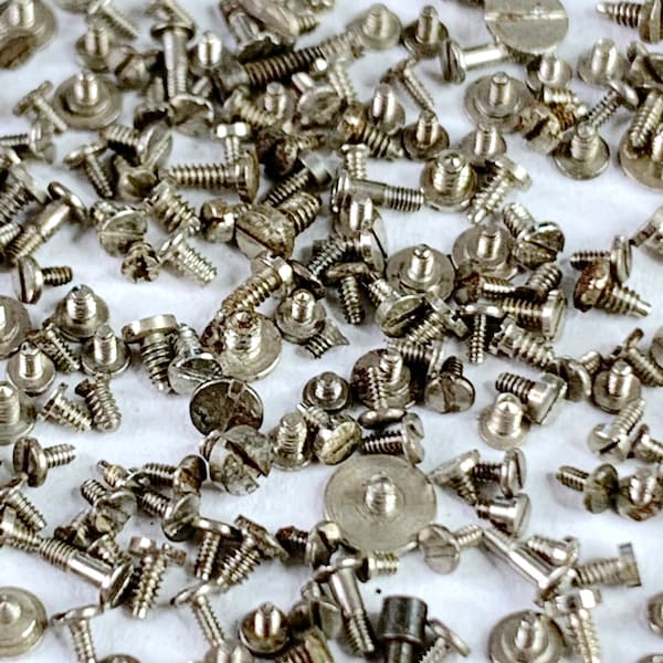 500 Watch Screws Tiny Steampunk Altered Art Parts Watchmaker Lot Repair Wrist