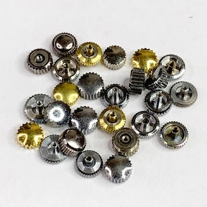 25 Watch Crowns Silver Gold Watchmakers Repair Job Lot Repair Spares For Parts B
