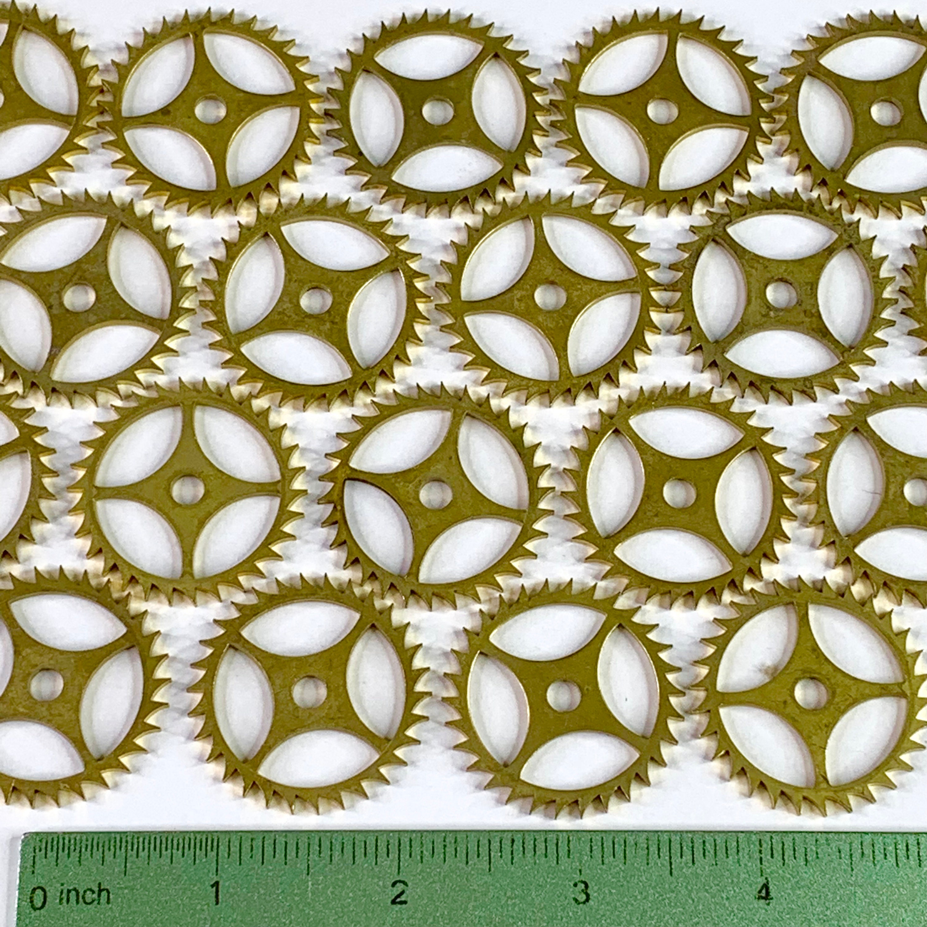 5 Clock Escape Wheels Gears Watch Part Steampunk Watchmaker Lot Repair Gold 35mm