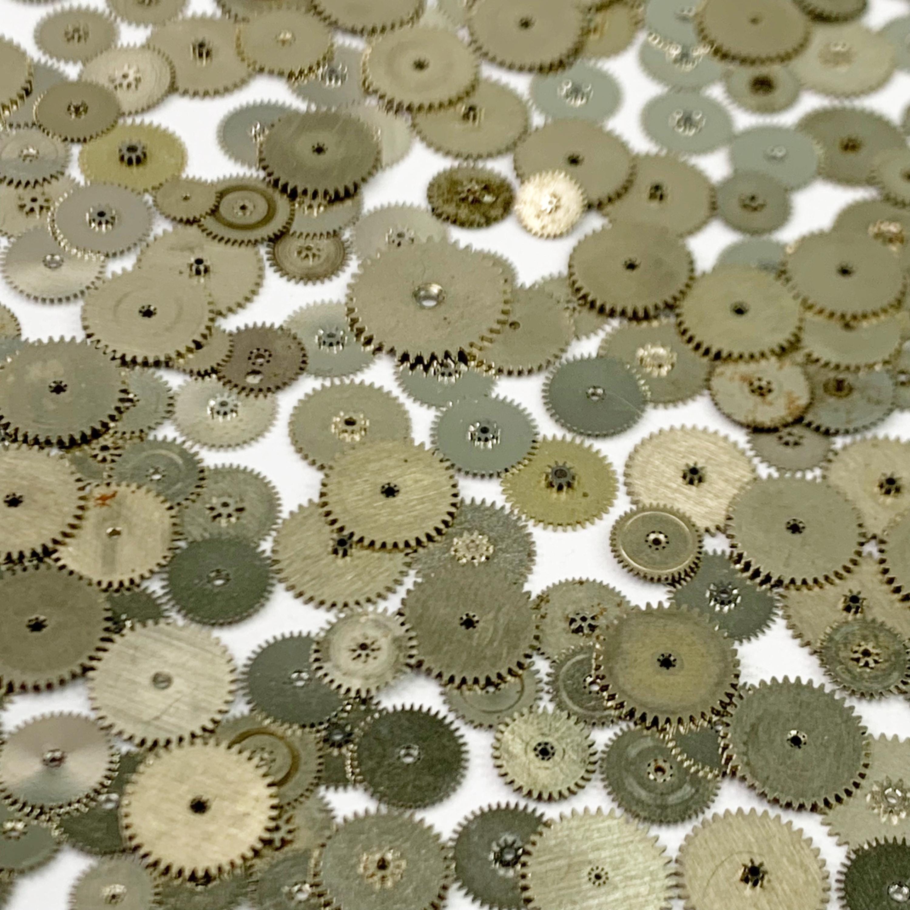 50 Minutenräder 4-7,5mm Silber Uhr Zahnräder Steampunk Teil Uhrmacher Lot Reparatur