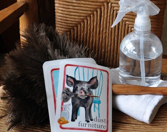 Critter Chore Cards:  Floors & Living Areas