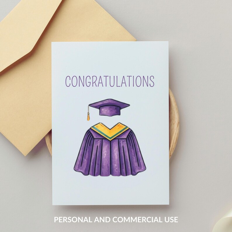 Graduation PNG | Purple Cap and Gown Sublimation File | Graduation ...