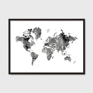 世界地図のポスター。大理石の大きな世界地図。スカンジナビア風の張り紙。旅行用の装飾。ボヘミアン風の壁飾り。世界地図。特大地図。