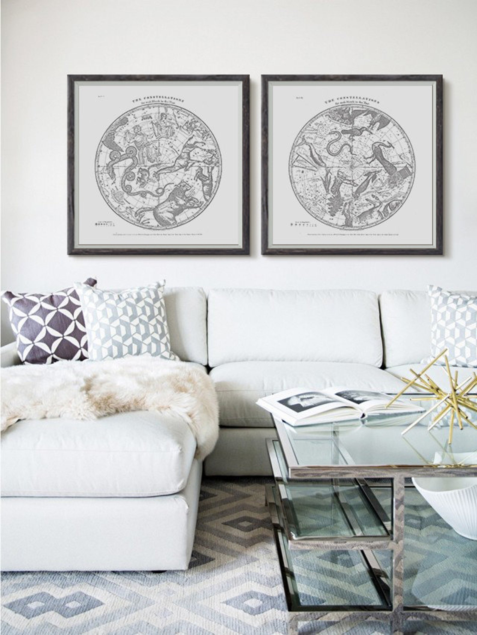 Constellation Posters PRINTABLE FILE. Modern Vintage - Etsy
