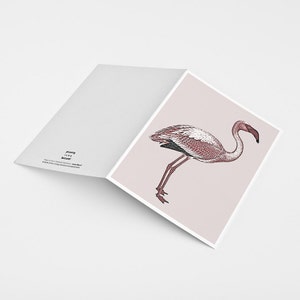 Flamingo Printable A6 Greeting Card Set. Matching DIY Envelope Liner ...
